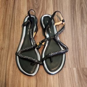 Antonio Melani Leather & Rhinestone Snake Sandals